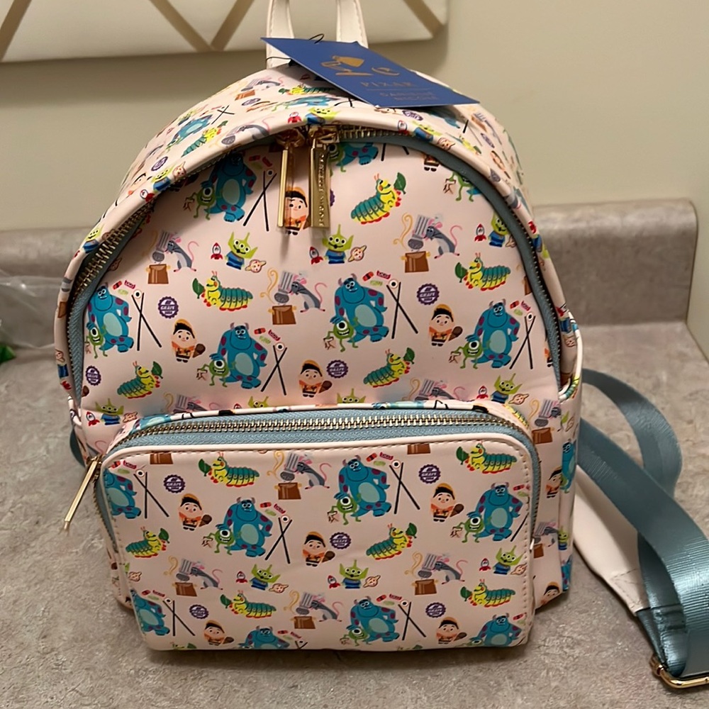Rare Danielle Nicole Disney Pixar Monsters Inc Pink Mini Backpack